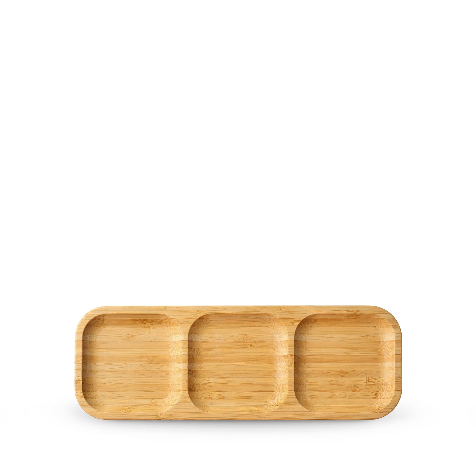 Wilmax Bambus Schale 2 Fächer 32,5x11,5 cm Natur WL-771224/A