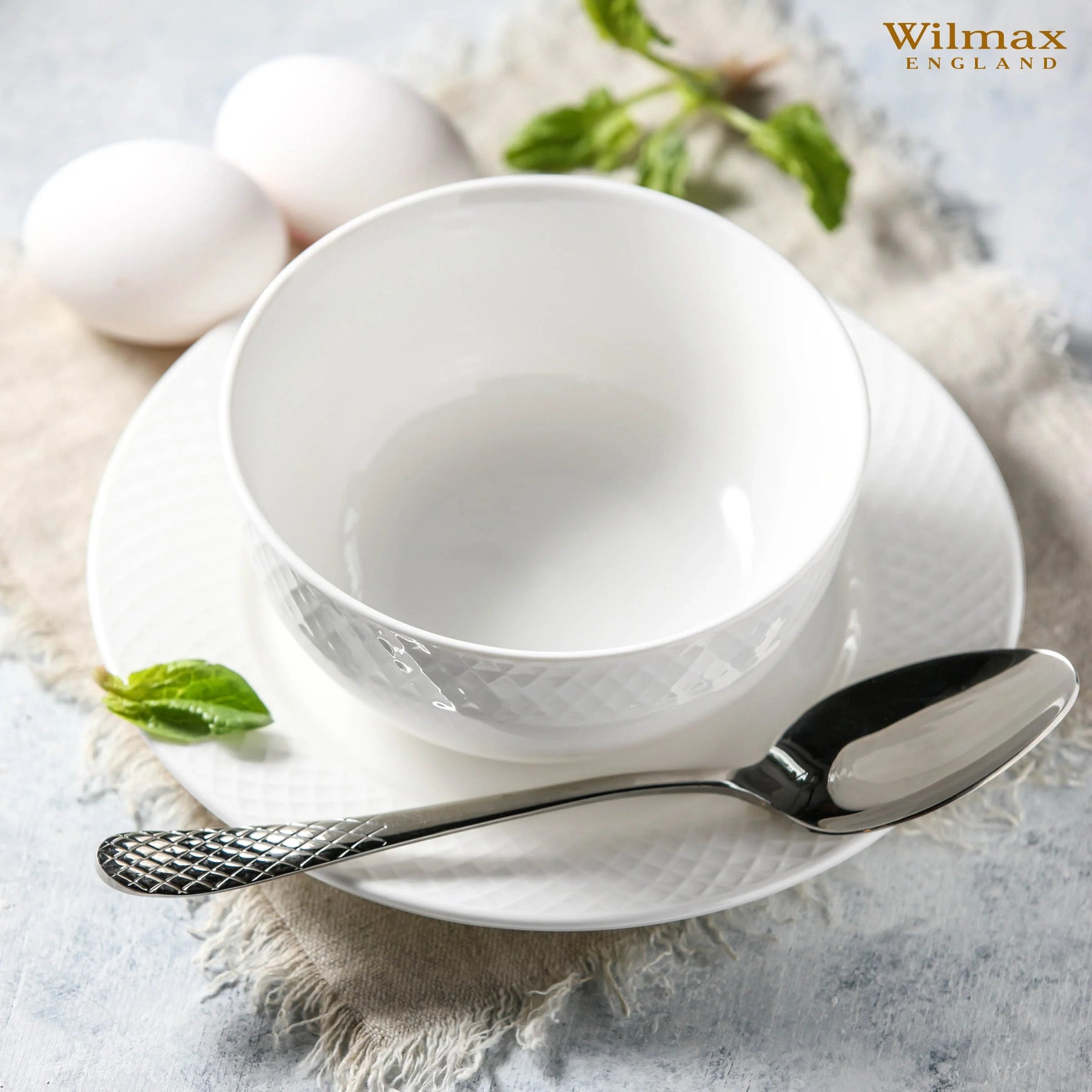 Wilmax Schale 600 ml 14 cm Weiß Porzellan WL-880101367/A