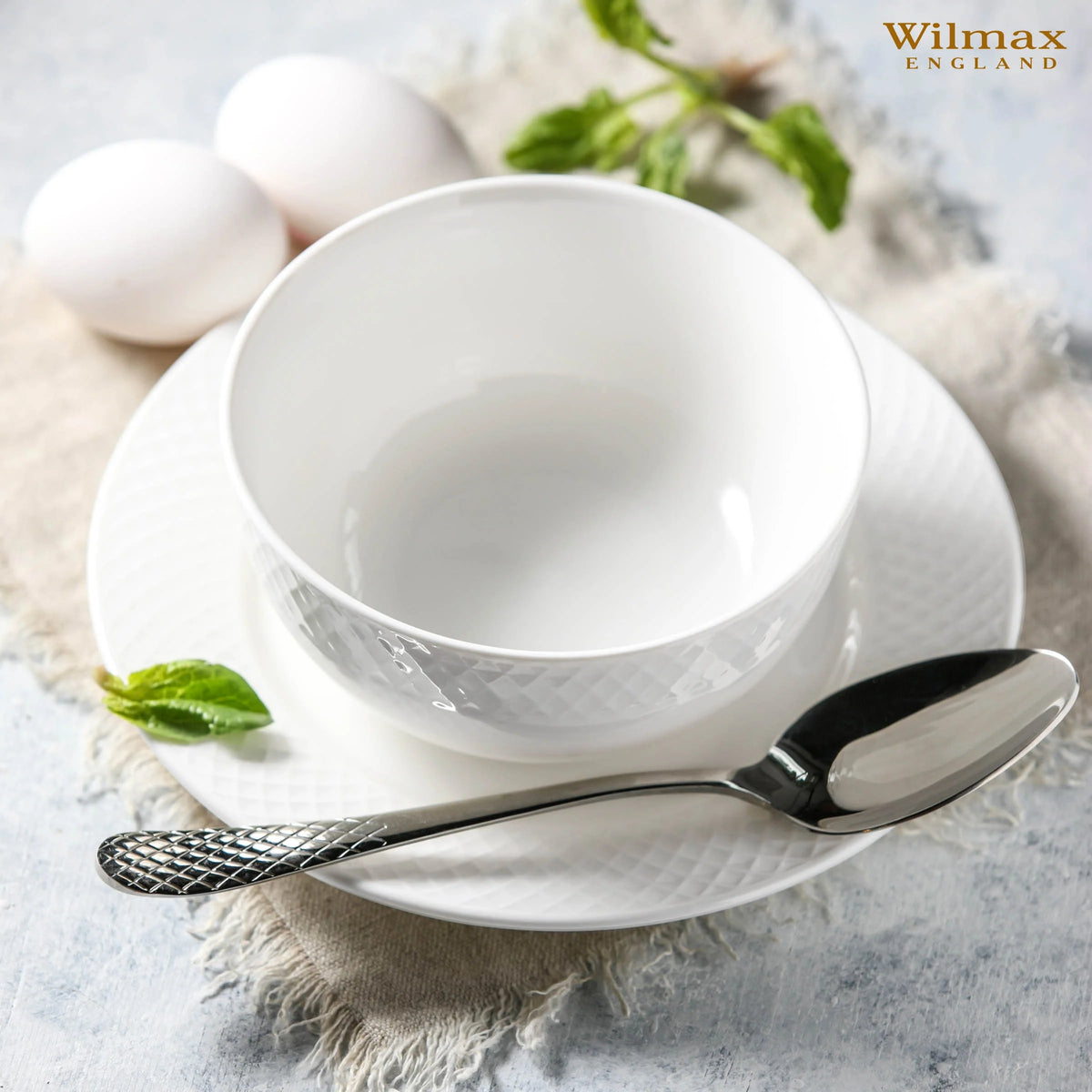 Wilmax Schale 600 ml 14 cm Weiß Porzellan WL-880101367/A