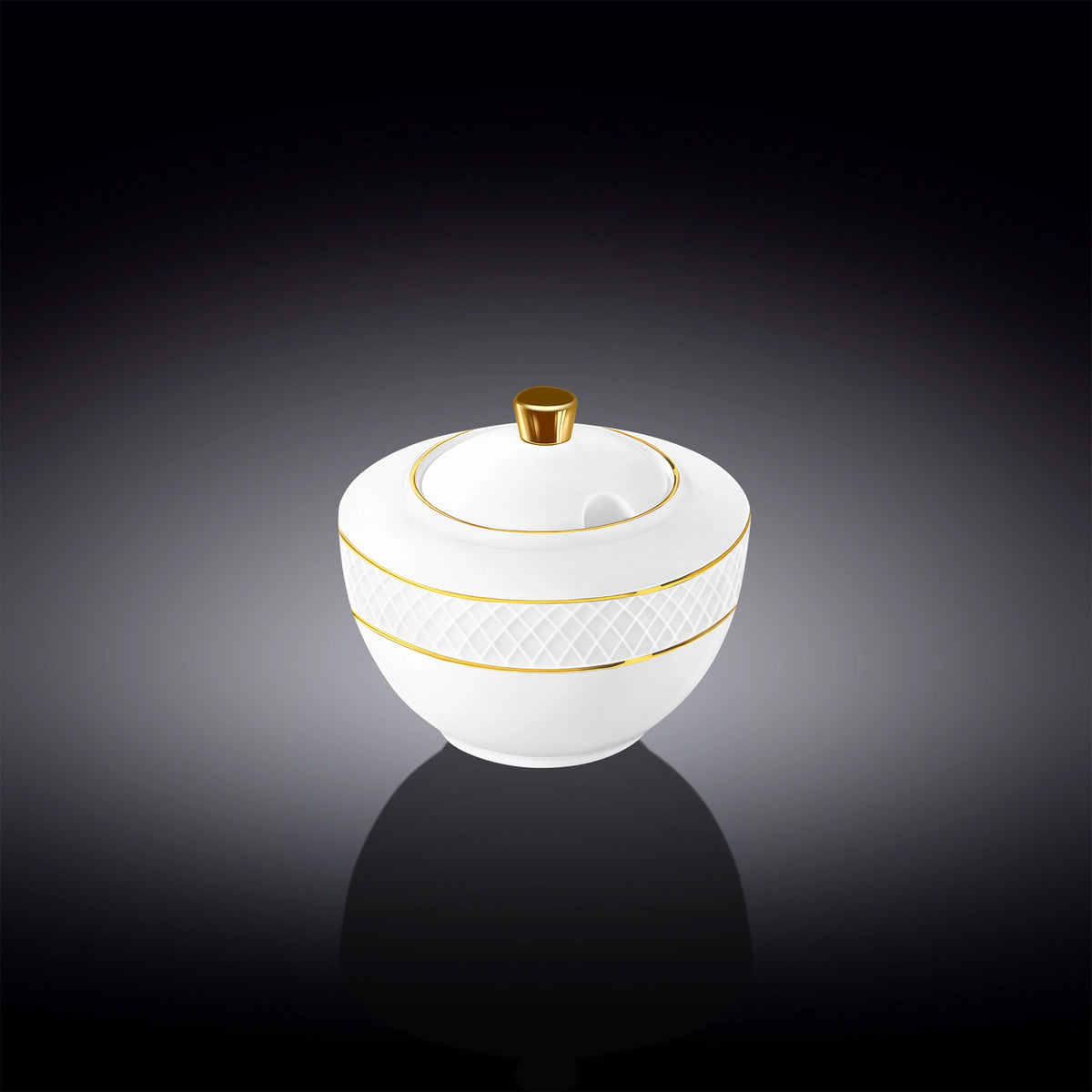 Wilmax Zuckerdose mit Goldverzierung 340 ml - Elegantes Design