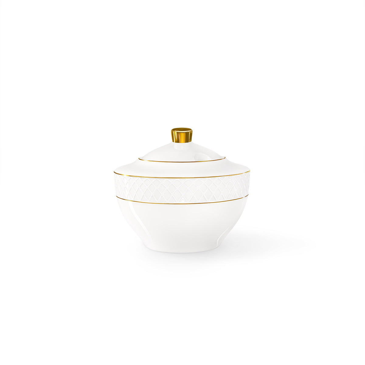 Wilmax Zuckerdose mit Goldverzierung 340 ml - Elegantes Design