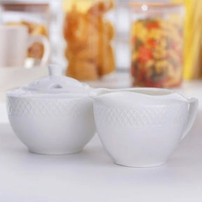 Wilmax Zucker- und Milchkännchen-Set, 2-tlg, Porzellan, 340 ml