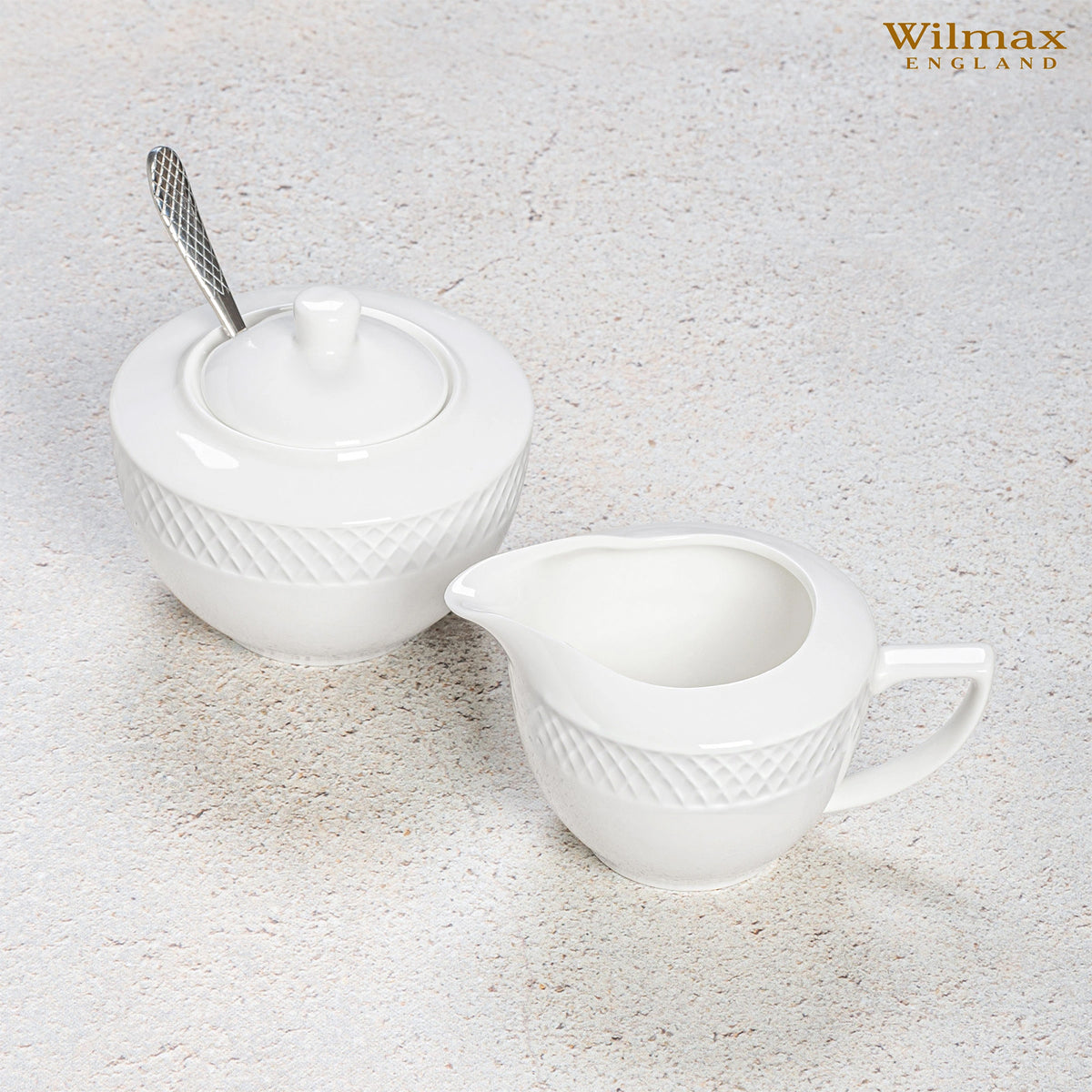 Wilmax Zucker- und Sahneset 2-teilig Porzellan 340 ml