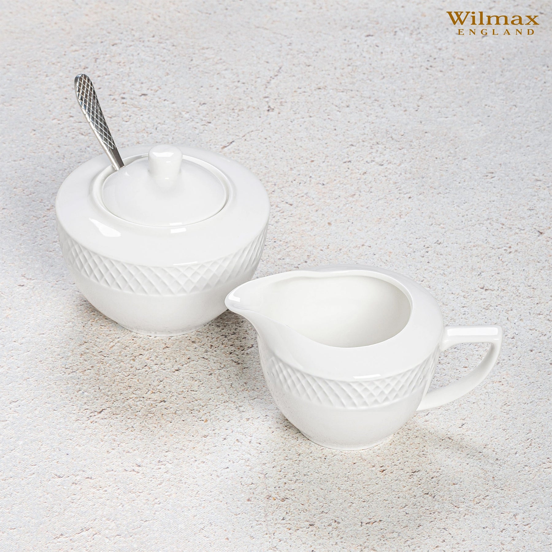 Wilmax Zucker- und Sahneset 2-teilig Porzellan 340 ml