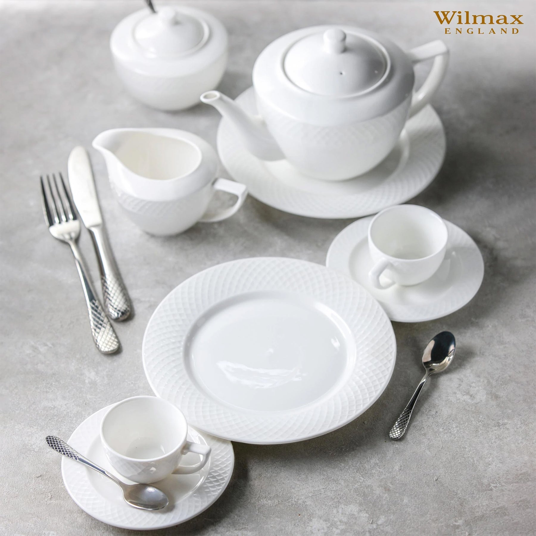 Wilmax Zucker- und Sahneset 2-teilig Porzellan 340 ml