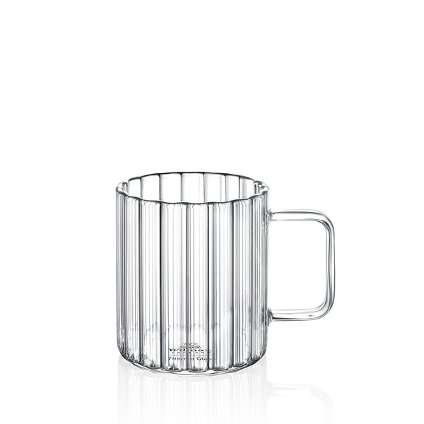 Wilmax Glas mit Henkel 550 ml Borosilikatglas WL-888618/A
