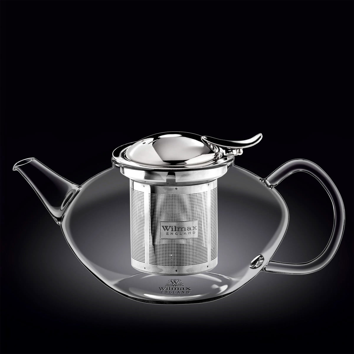 Wilmax Teekanne 1550 ml mit herausnehmbarem Filter aus Glas