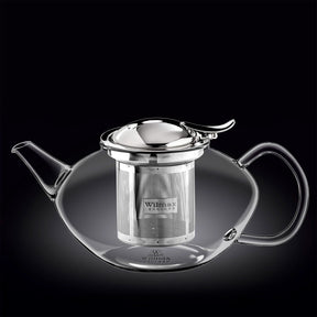 Wilmax Teekanne 1550 ml mit herausnehmbarem Filter aus Glas