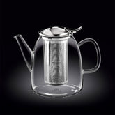 Wilmax Teekanne 1450 ml aus hitzebeständigem Glas mit Filter