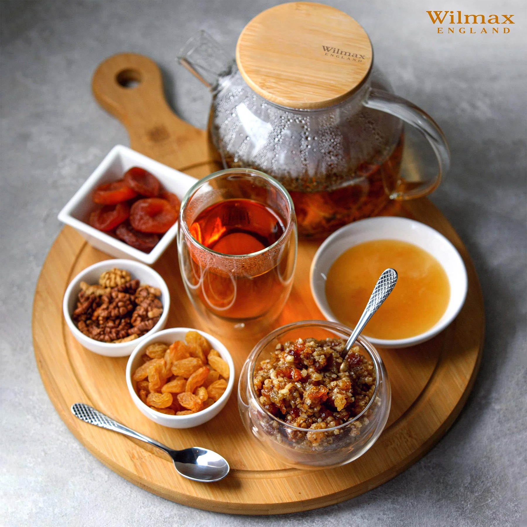 Wilmax Teekanne 950 ml aus hitzebeständigem Thermo-Glas