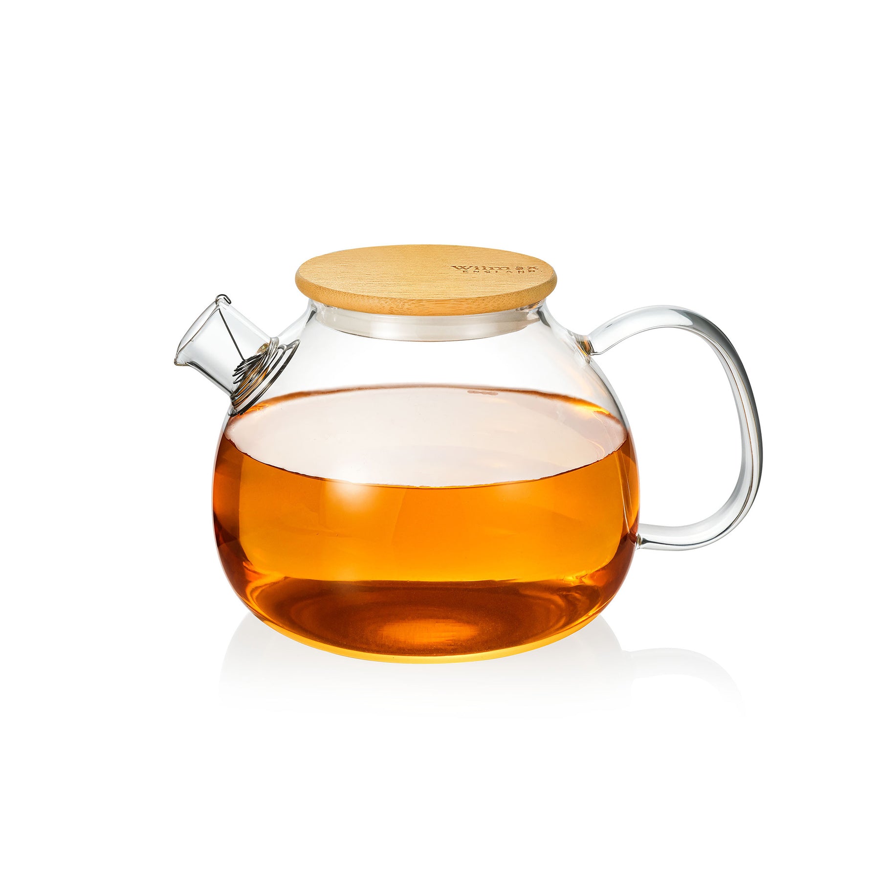 Wilmax Teekanne 1500 ml aus hitzebeständigem Glas mit Filter