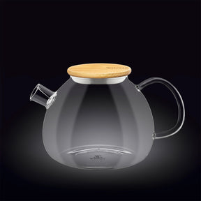 Wilmax Teekanne 1500 ml aus hitzebeständigem Glas mit Filter