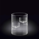 Wilmax Kerzenhalter für 2 Teelichter 12 cm Thermo-Glas