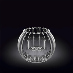 Wilmax Teelichthalter aus Thermoglas 12 x 10 cm