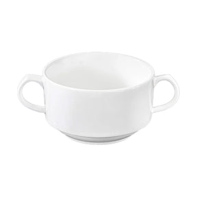 Wilmax Suppentasse 350 ml aus Porzellan, Weiß WL-991230/A