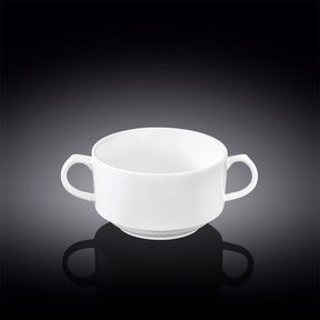 Wilmax Suppentasse 350 ml aus Porzellan, Weiß WL-991230/A