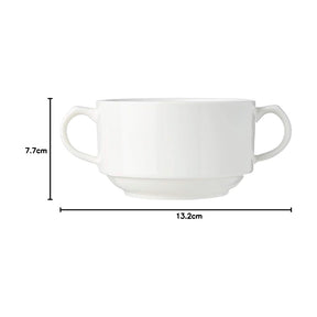 Wilmax Suppentasse 350 ml aus Porzellan, Weiß WL-991230/A