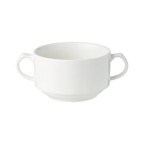 Wilmax Suppentasse 350 ml aus Porzellan, Weiß WL-991230/A