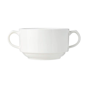 Wilmax Suppentasse 350 ml aus Porzellan, Weiß WL-991230/A