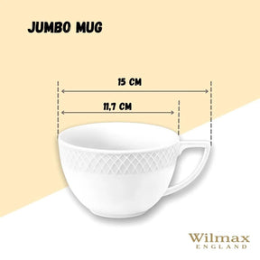 Wilmax Jumbo Cups 500 ml, 2er-Set, Porzellan