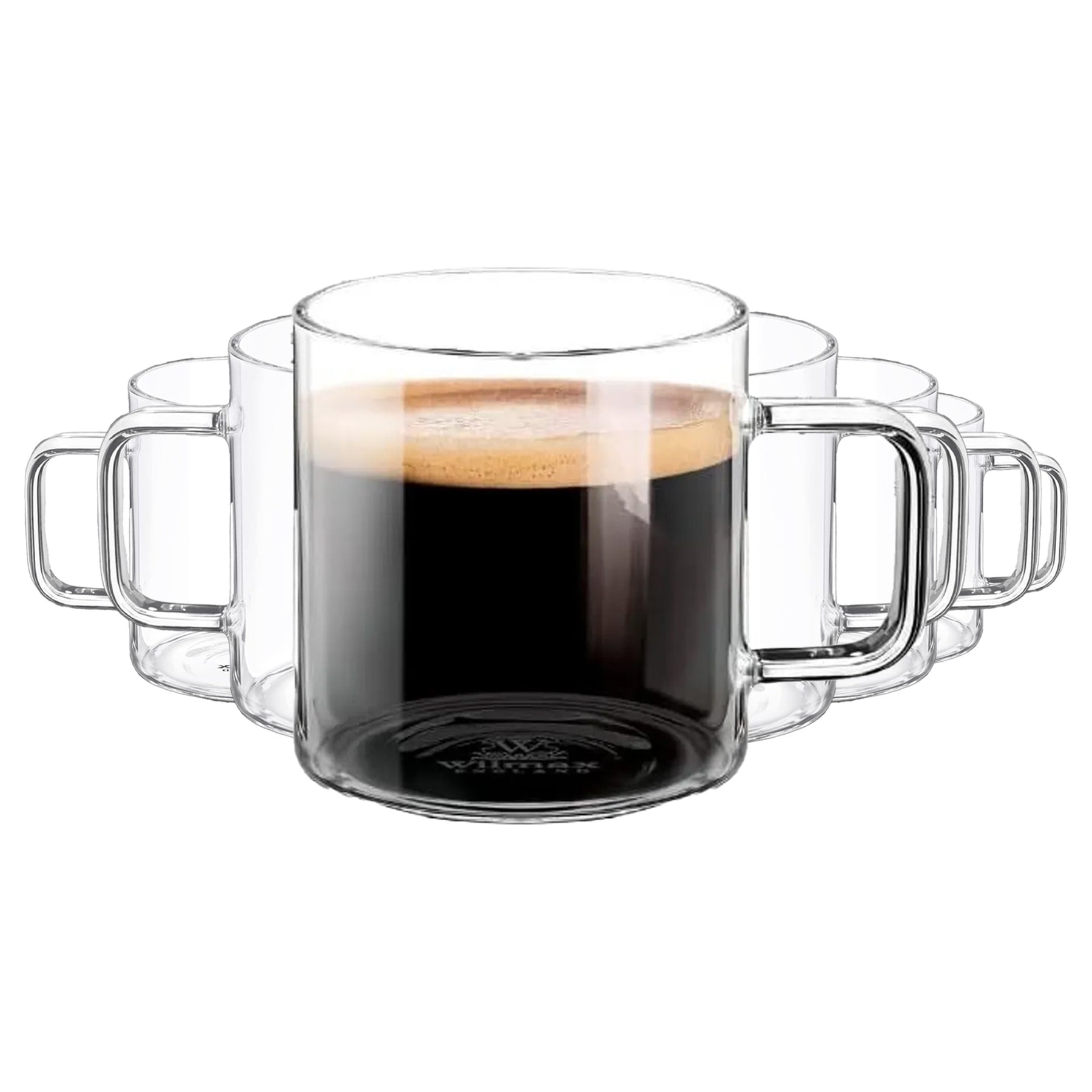 Wilmax Tassen aus Borosilikatglas 6-tlg Set