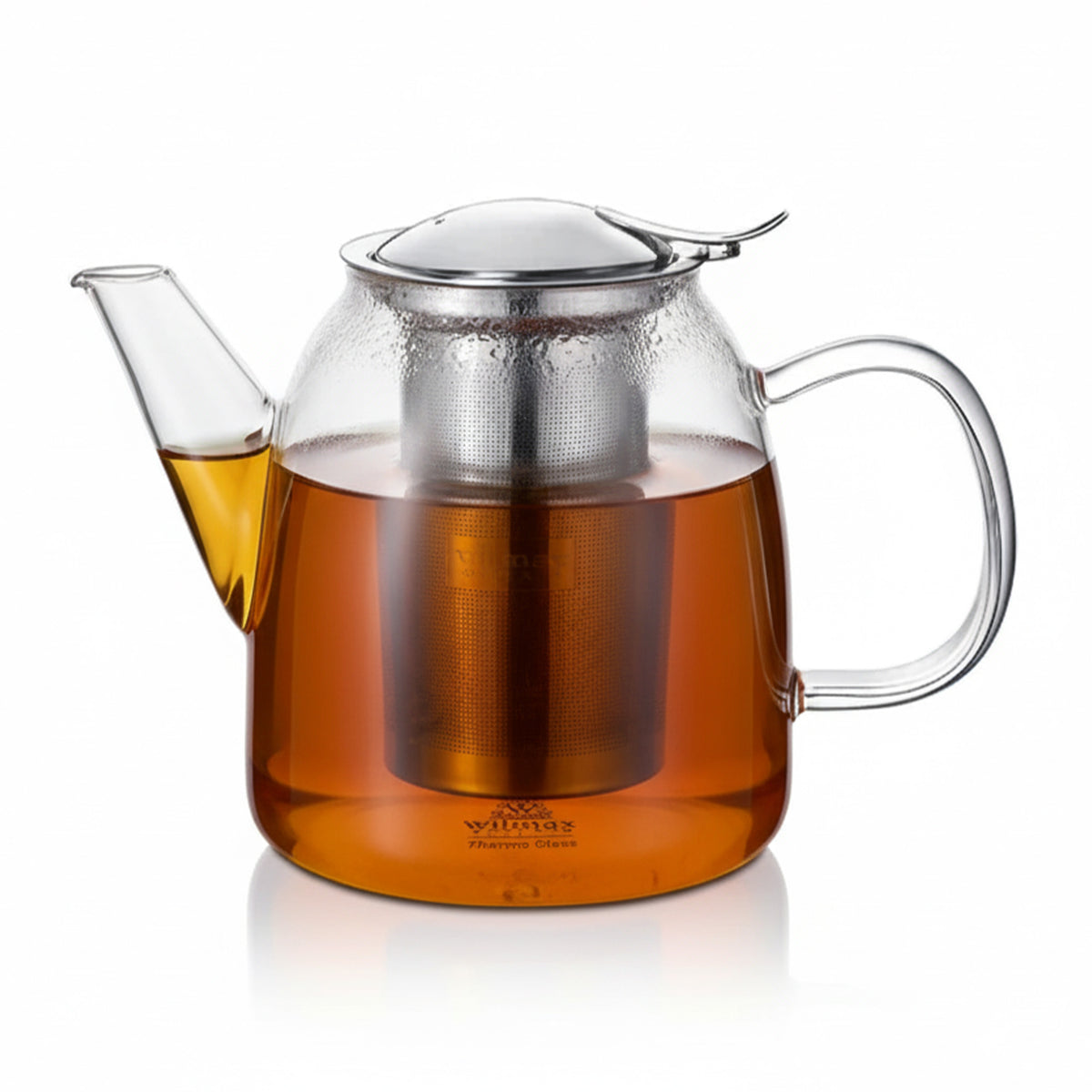 Wilmax Teekanne 1450 ml hitzebeständigem Glas mit Filter