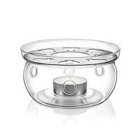Wilmax Warming Stand aus Glas, 15 x 8 cm