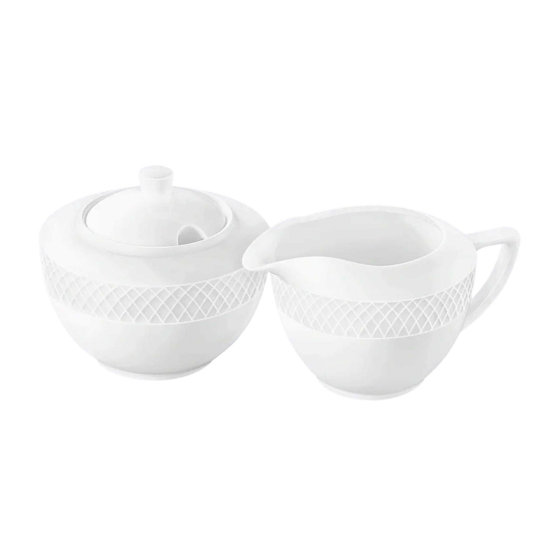 Wilmax Zucker- Sahneset 2-tlg Porzellan 340 ml, Weiß