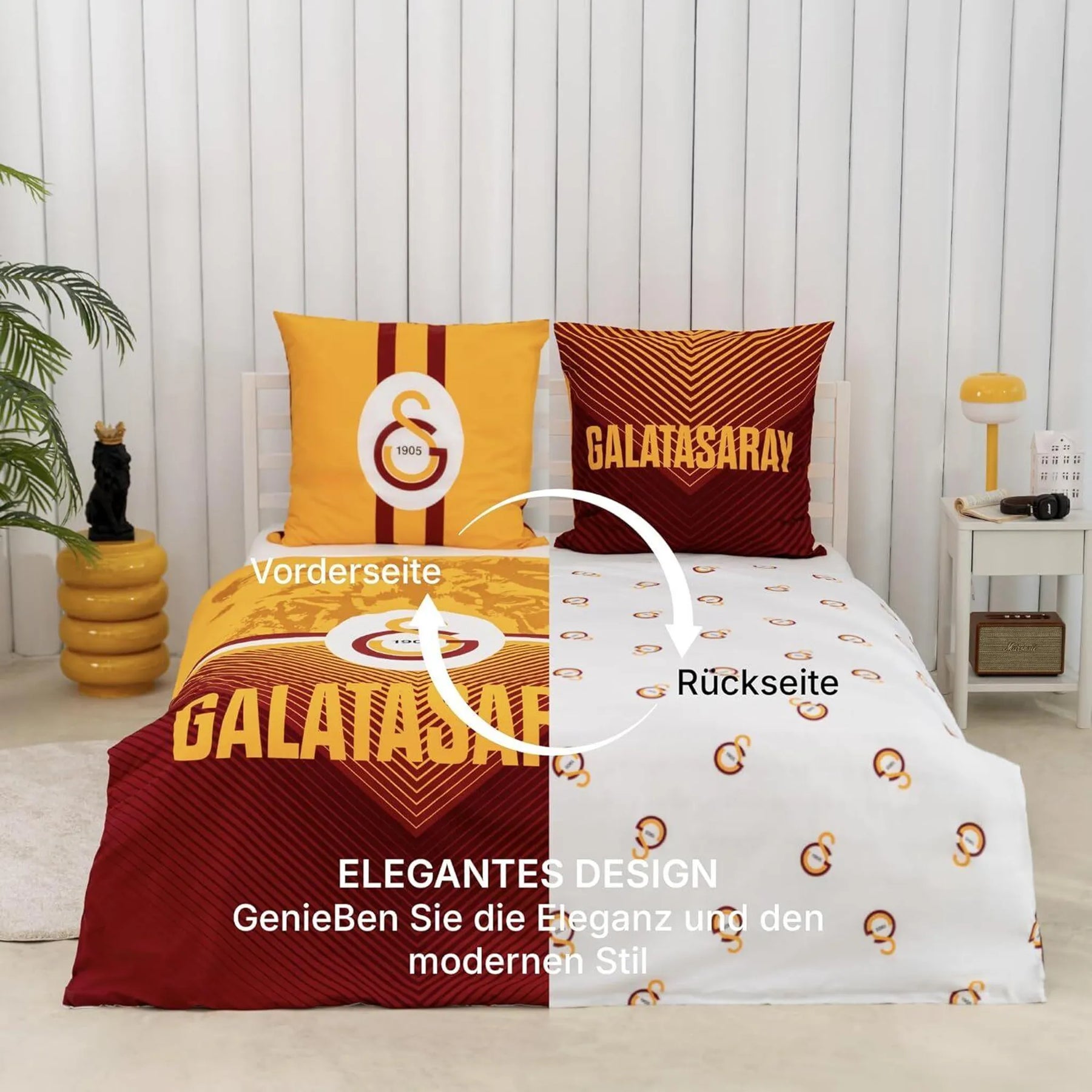 Bettwäsche-Set 2 teilig 135x200 + 80x80 cm, 100% Baumwolle, super weich, doppelseitig, Kinderbettwäsche für Jungen & Mädchen