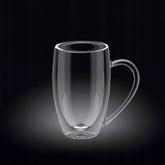 Wilmax Doppelwandiger Glasbecher 300 ml Borosilikatglas 2er Set WL-888740/A2