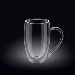 Wilmax Doppelwandiger Glasbecher 300 ml Borosilikatglas 2er Set WL-888740/A2
