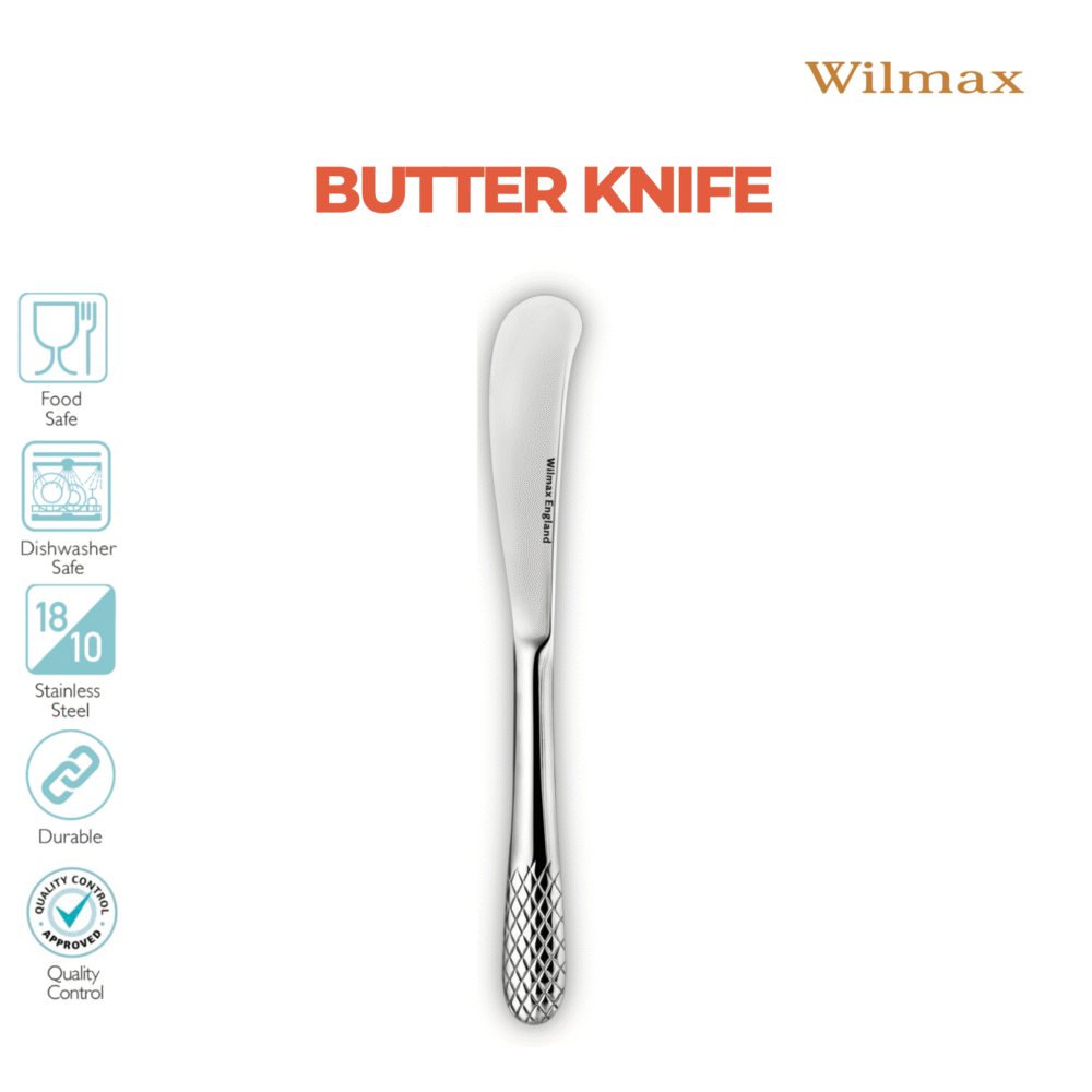 Wilmax Buttermesser 17 cm Edelstahl WL-999216/1B
