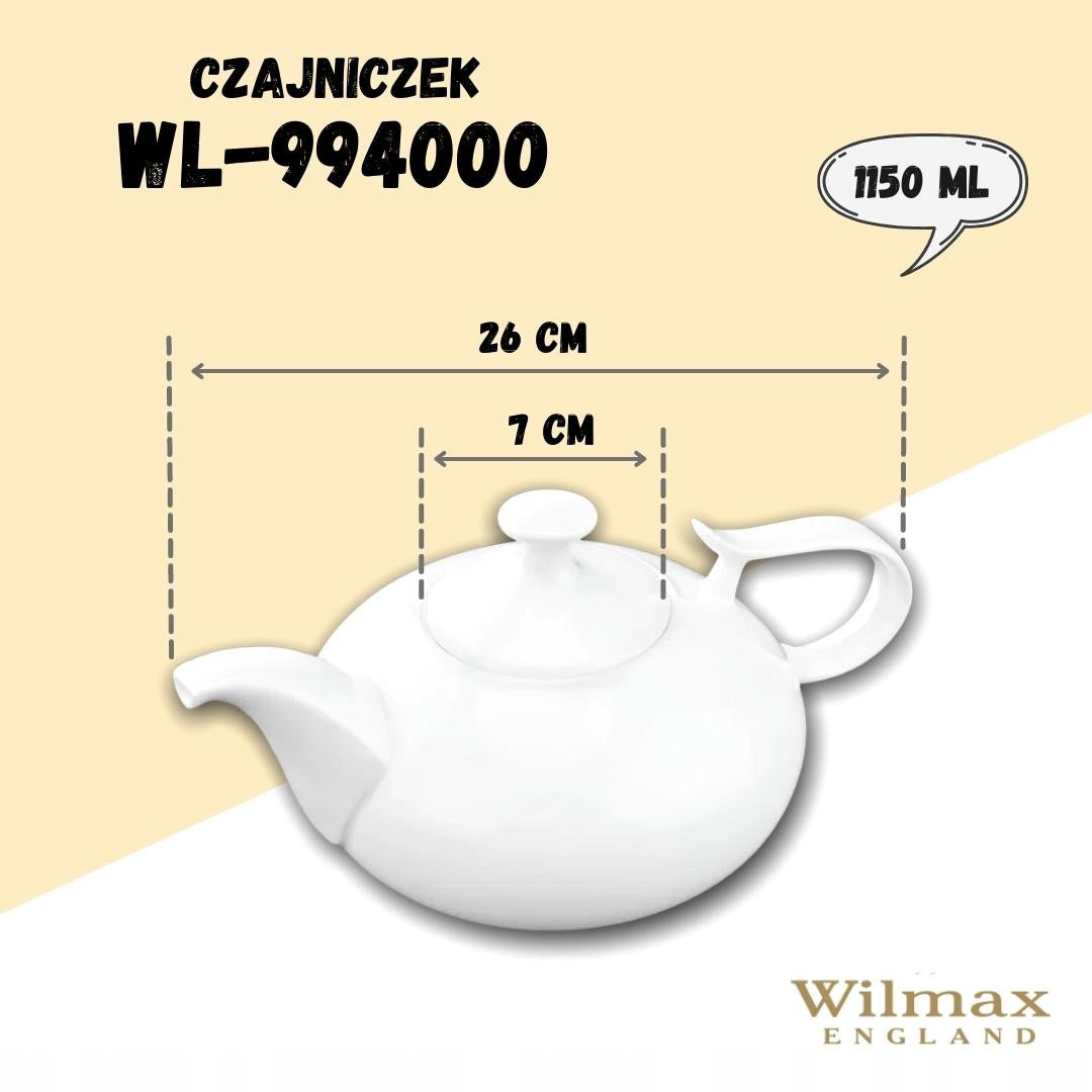 Wilmax Teekanne 1150 ml Weiß Porzellan WL-994000/1C