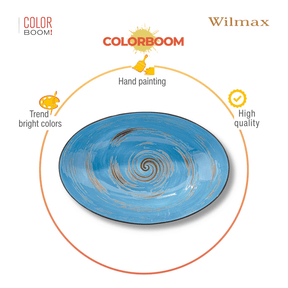 Wilmax Schale oval 25 cm Blau Porzellan WL-669640/A