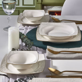 GÜRAL Vivente Tafelservice, 30-tlg., 6 Personen, Porzellan, Elegant