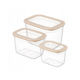 CRALEX Tosca rechteckige Lebensmittelbehälter, 3er-Set (800 ml / 1,3 l / 2,3 l)