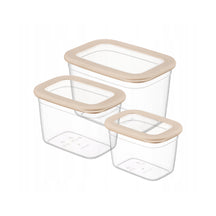 CRALEX Tosca rechteckige Lebensmittelbehälter, 3er-Set (800 ml / 1,3 l / 2,3 l)