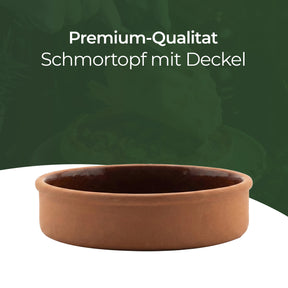 Viapot RUMELI 2er Set - 450 ml - Innen Braun Glasiert - Terrakotta-Schalen - 16×4 cm