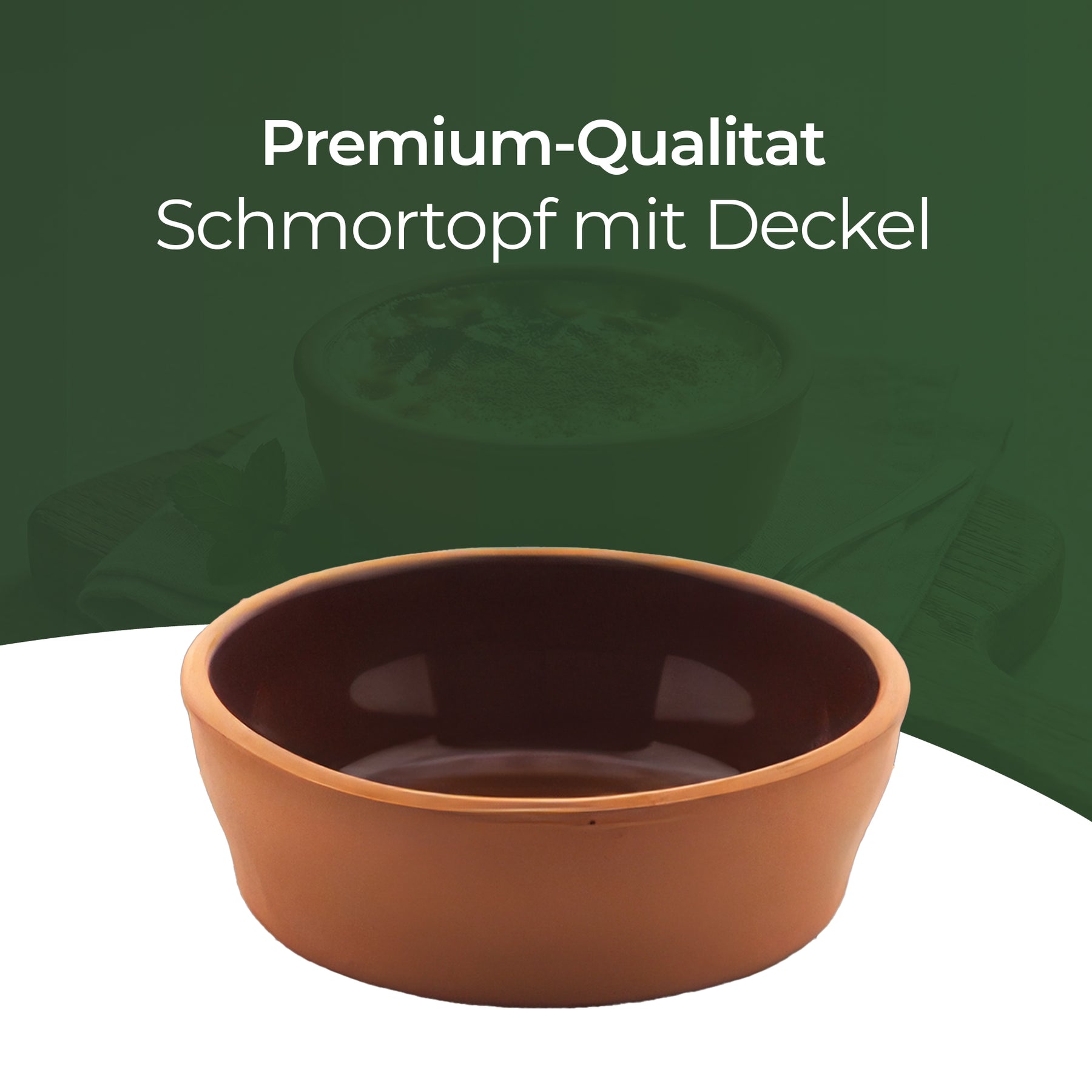 Viapot ANADOLU 6er Set - 250 ml - Innen Braun Glasiert - Terrakotta-Schalen - 12×4 cm