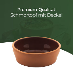 Viapot ANADOLU 6er Set - 250 ml - Innen Braun Glasiert - Terrakotta-Schalen - 12×4 cm