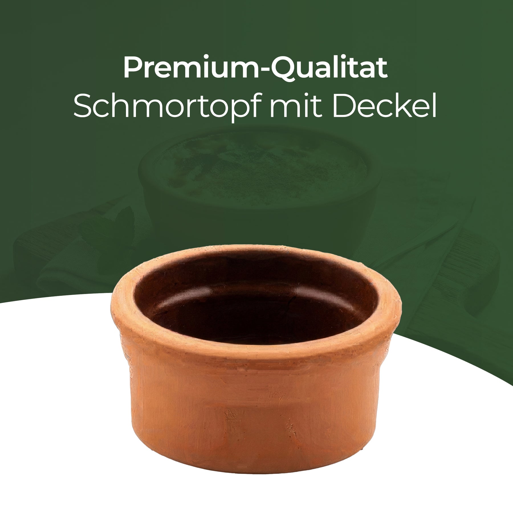 Viapot FLORYA 4er Set - 150 ml - Innen Braun Glasiert - Terrakotta-Schalen - 9,5×4,5 cm
