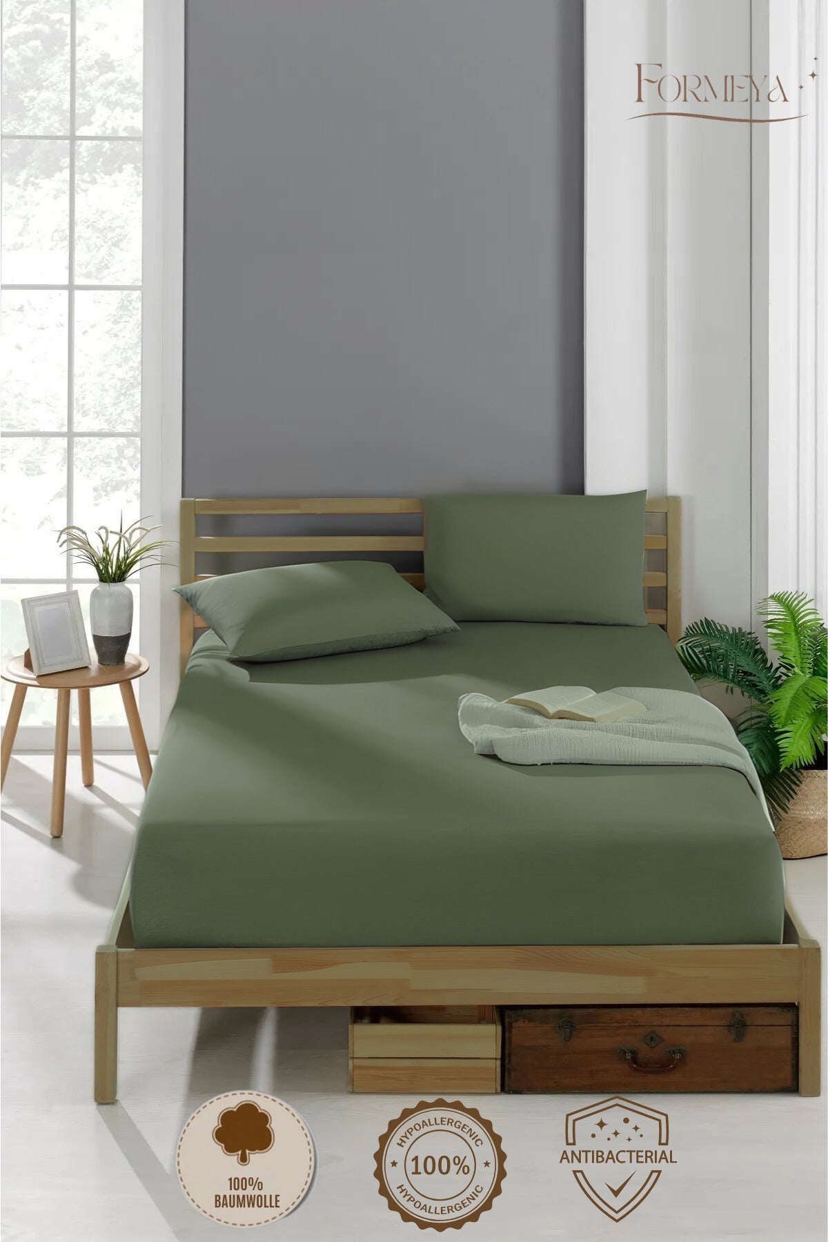 100% Cotton Single/Double Fitted Sheet Fitted Combed Sheet