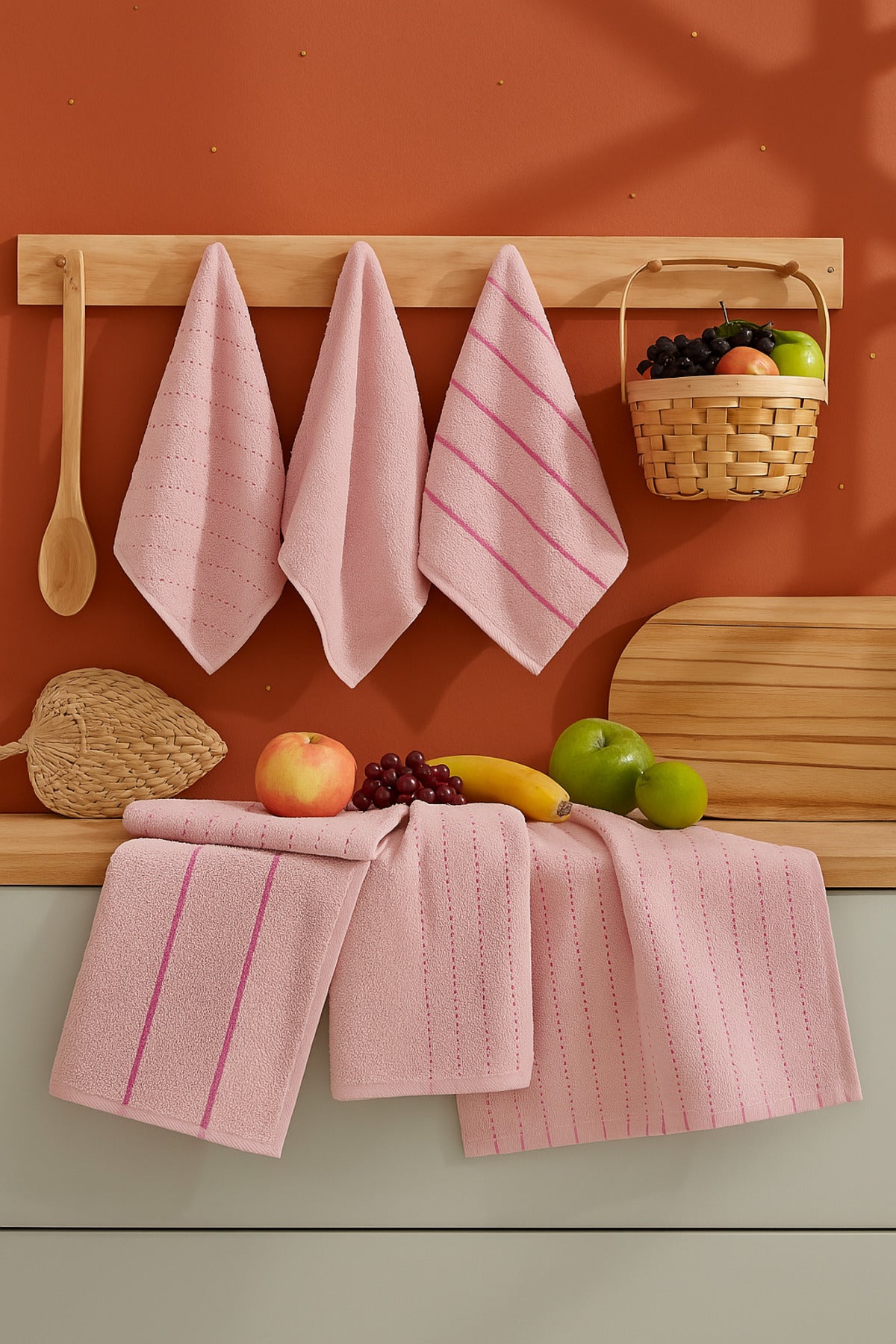 6Pcs Kitchen Towel Set - Kitchen Towels Hand Towel Set 30X50 cm