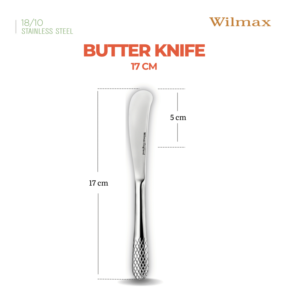 Wilmax Buttermesser 17 cm Edelstahl WL-999216/1B
