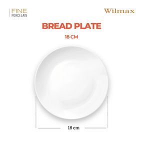 Wilmax Dessertteller 18 cm aus Porzellan, Weiß