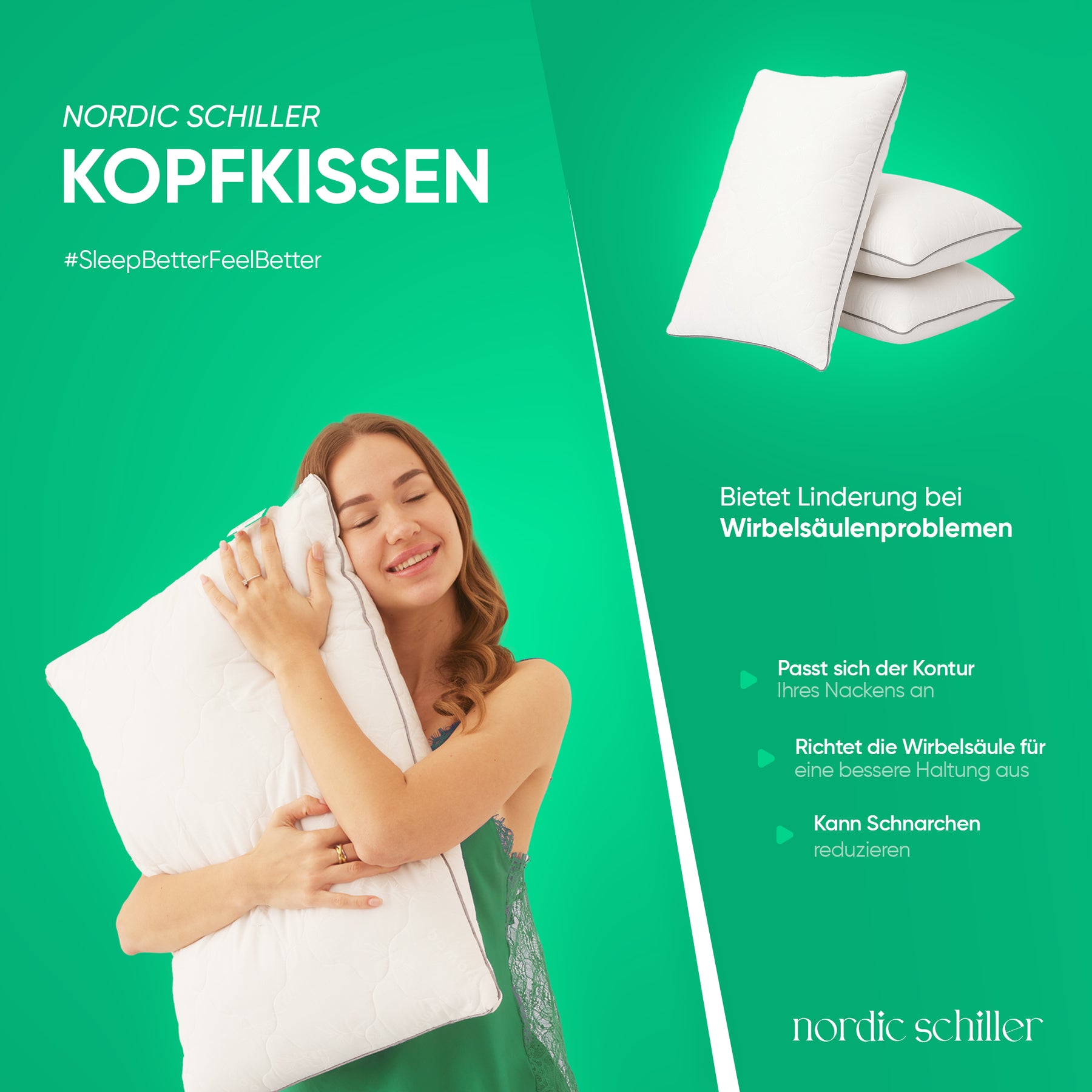 Nordic Schiller Klassisches Bambu-Kissen 70x50cm