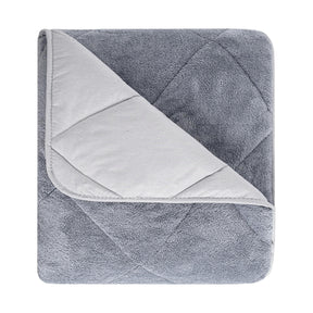 Wellsoft Bettdecke Grau 200x200 cm - Wendbare Ganzjahresdecke, Doppelseitiges Steppbett mit 300 g/m² Füllung, Weich & Pflegeleicht