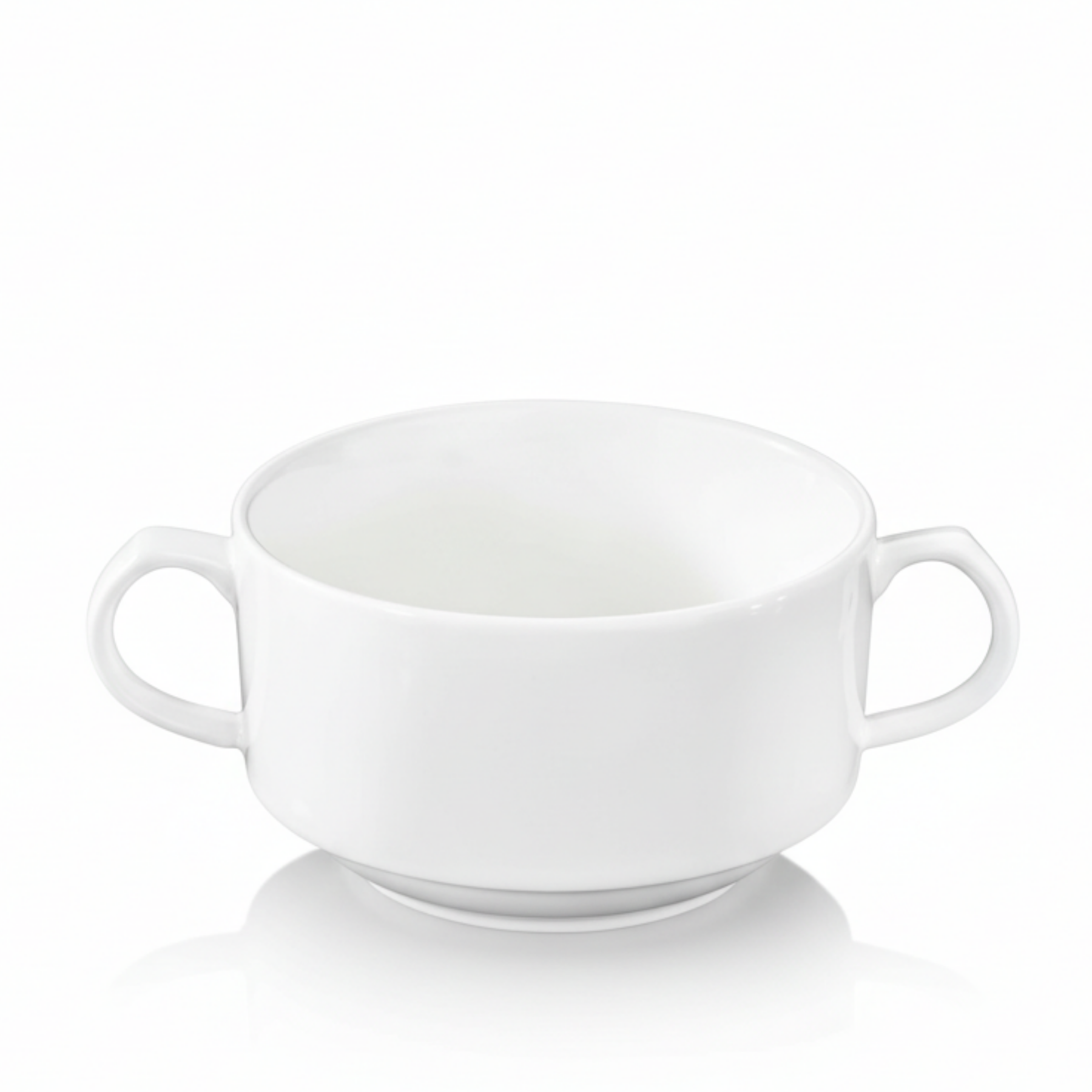 Wilmax Suppentasse 350 ml aus Porzellan, Weiß WL-991230/A