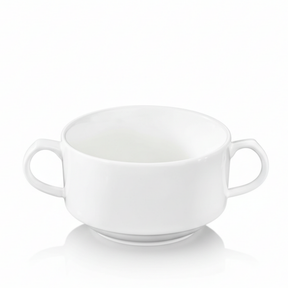 Wilmax Suppentasse 350 ml aus Porzellan, Weiß WL-991230/A