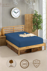 100% Cotton Single/Double Fitted Sheet Fitted Combed Sheet